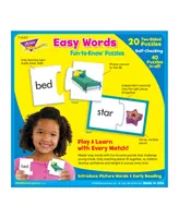 Easy Words Fun-To-Know Puzzles Matching Games To Build Language Skills Set, 40 Piece