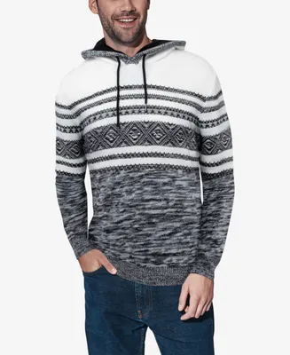 X-Ray Men's Stripe Pattern Hooded Sweater