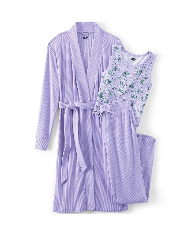 Liz Claiborne Womens Tall V-Neck Long Sleeve 4-pc. Pant Pajama Set