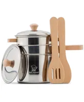 New Classic Toys Metal Pan Set with Wooden Handle