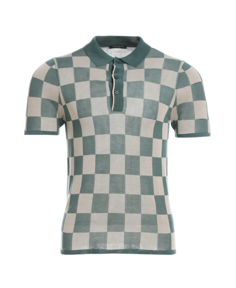 Bellemere Men's Checkered Tencel Polo Shirt