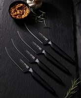 iCuisine::pro iD3 Black Samurai Steak Steel 4 Piece Knife Set