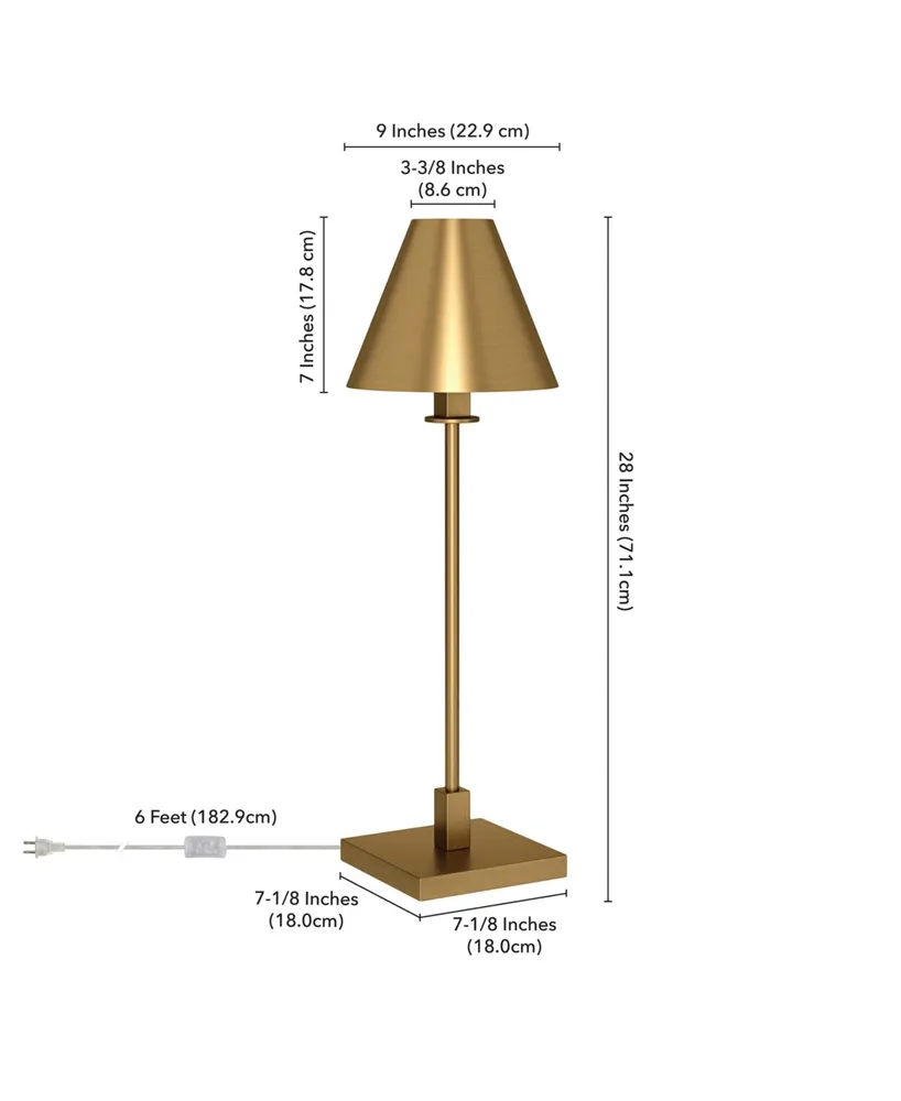 Clement 28" Tall Table Lamp with Metal Shade