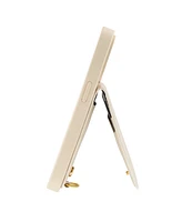 Anne Klein Women's Ivory Saffiano Leather iPhone 14 Pro Case