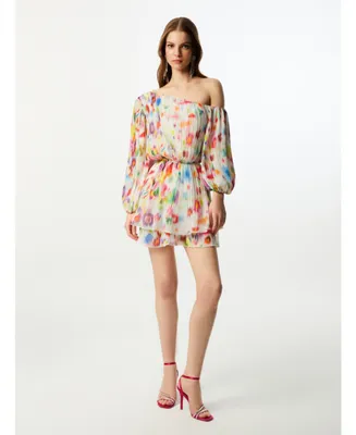 Women's Printed Flowy Dress - Multi