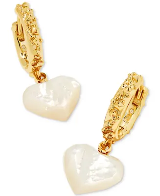 Kendra Scott Penny 14k Gold-Plated Heart Huggie Earrings, 2/3"