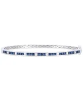 Sapphire (1-7/8 ct. t.w.) & White Sapphire (1/3 ct. t.w.) Bangle Bracelet in Sterling Silver (Also Available in Ruby)