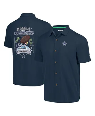 Men's Tommy Bahama Navy Dallas Cowboys Tidal Kickoff Camp Button-Up Shirt