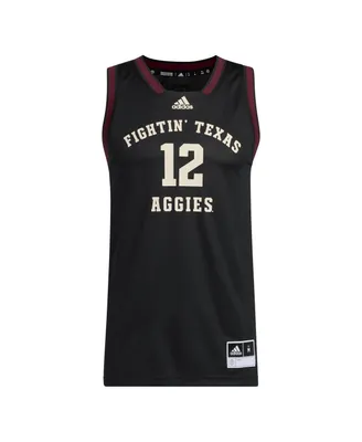 Men's adidas #12 Black Texas A&M Aggies Team Swingman Jersey