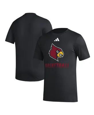 Men's adidas Louisville Cardinals Fadeaway Basketball Pregame Aeroready T-shirt