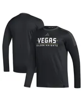 Men's adidas Black Vegas Golden Knights Aeroready Long Sleeve T-shirt