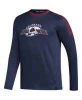 Men's adidas Navy Colorado Avalanche Aeroready Long Sleeve T-shirt