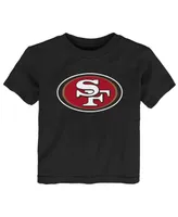 Toddler Boys and Girls Black San Francisco 49ers Primary Logo T-shirt