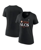 Women's Fanatics Black Houston Astros 2023 Division Series Winner Locker Room V-Neck T-shirt