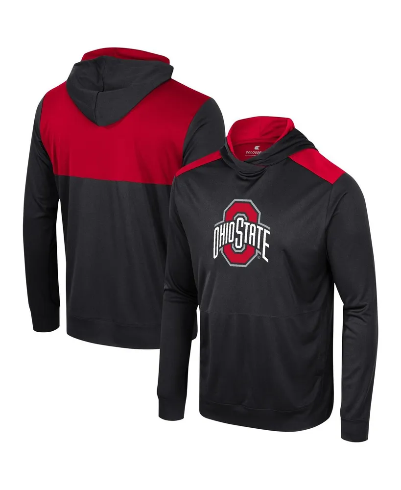 Men's Colosseum Black Ohio State Buckeyes Warm Up Long Sleeve Hoodie T-shirt