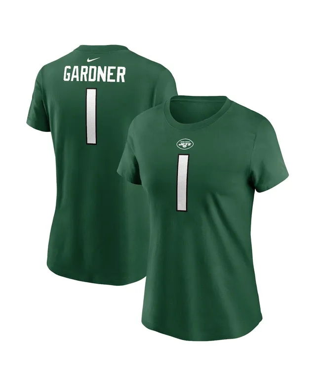 Men's Majestic Threads Sauce Gardner Black New York Jets Oversized Player  Image T-Shirt