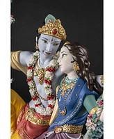 Lladro Radha Krishna on a Swing Figurine