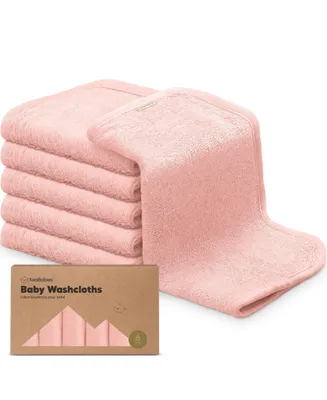 KeaBabies 6pk Deluxe Baby Washcloths, Organic and Soft Wash Cloth, Bath Towel