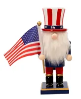 Kurt Adler 9" Patriotic Gnome Nutcracker