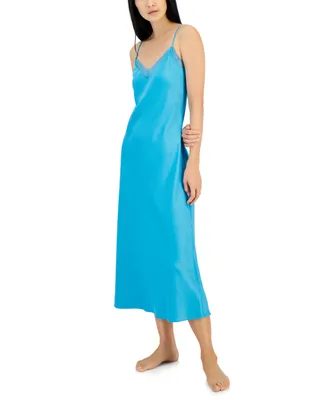 I.n.c. International Concepts Women's Lace-Trim Satin Nightgown, Created for Macy's