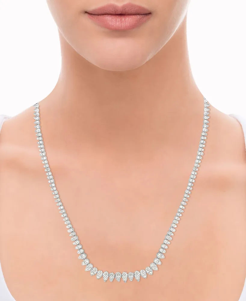 Diamond 17" Collar Necklace (5 ct. t.w.) in 14k White Gold