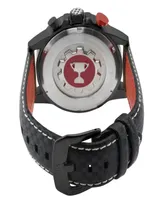 GV2 by Gevril Men's Scuderia Black Leather Watch 45mm