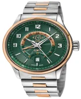 GV2 by Gevril Men's Giromondo Two-Tone Stainless Steel Watch 42mm