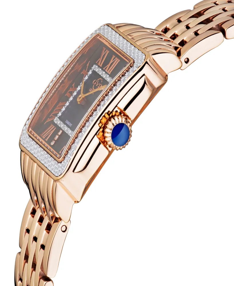 GV2 by Gevril Women's Padova Rose Gold-Tone Stainless Steel Watch 30mm