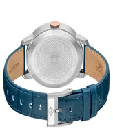 GV2 by Gevril Men's Rovescio Blue Leather Watch 42mm