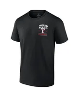 Big Boys Fanatics Black Texas Rangers 2023 World Series Champions Signature Roster T-shirt