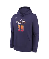 Big Boys Nike Kevin Durant Purple Phoenix Suns 2023/24 City Edition Name and Number Pullover Hoodie