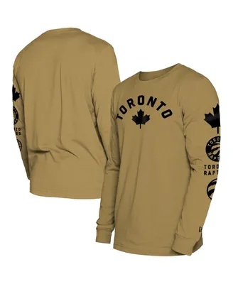 Men's New Era Tan Toronto Raptors 2023/24 City Edition Long Sleeve T-shirt