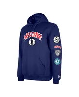 Men's New Era Blue Brooklyn Nets 2023/24 City Edition Pullover Hoodie