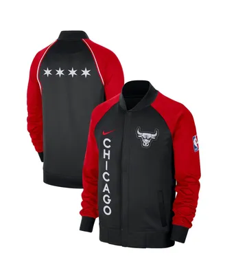 Men's Nike Black, Red Chicago Bulls 2023/24 City Edition Authentic Showtime Performance Raglan Full-Zip Jacket