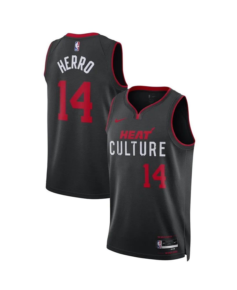 Men's and Women's Nike Tyler Herro Black Miami Heat 2023/24 Swingman Jersey - City Edition