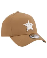 Men's New Era Khaki Houston Astros A-Frame 9FORTY Adjustable Hat