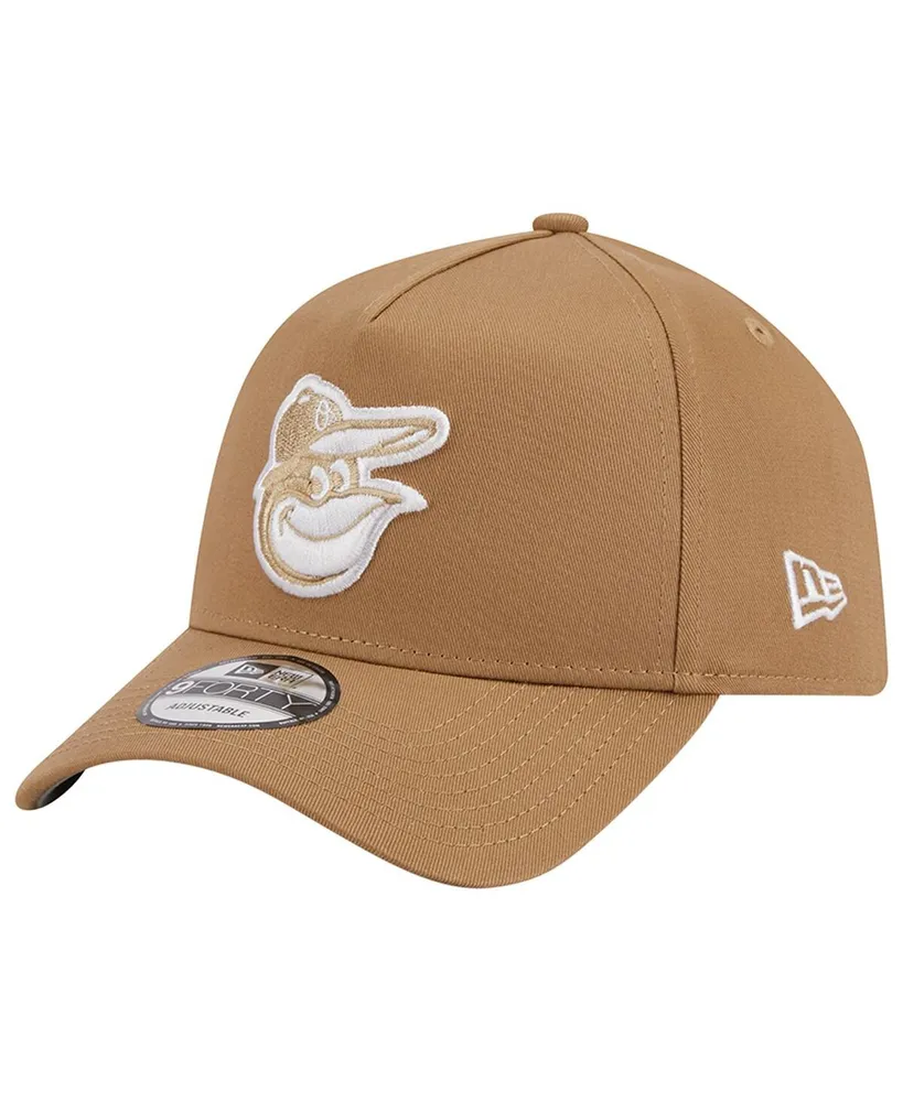 Men's New Era Khaki Baltimore Orioles A-Frame 9FORTY Adjustable Hat