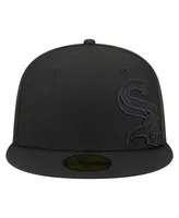 Men's New Era Black Chicago White Sox Satin Peek 59FIFTY Fitted Hat