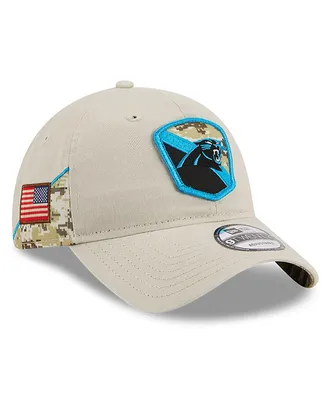 Men's New Era Stone Carolina Panthers 2023 Salute To Service 9TWENTY Adjustable Hat