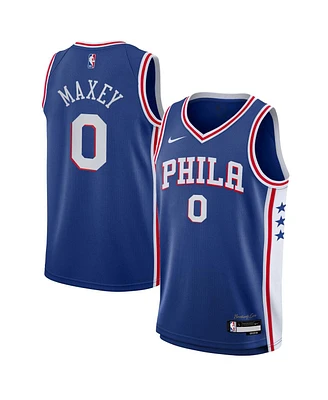 Big Boys Nike Tyrese Maxey Royal Philadelphia 76ers Swingman Jersey - Icon Edition