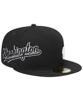 Men's New Era Black Washington Nationals Jersey 59FIFTY Fitted Hat