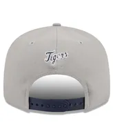 Men's New Era Gray, Navy Detroit Tigers Band 9FIFTY Snapback Hat