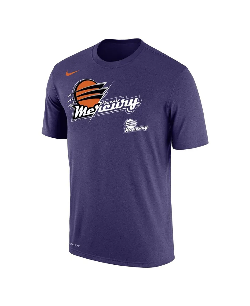 Men's and Women's Nike Purple Phoenix Mercury Split Logo Performance T-shirt