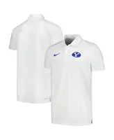 Men's Nike White Byu Cougars Sideline Polo Shirt