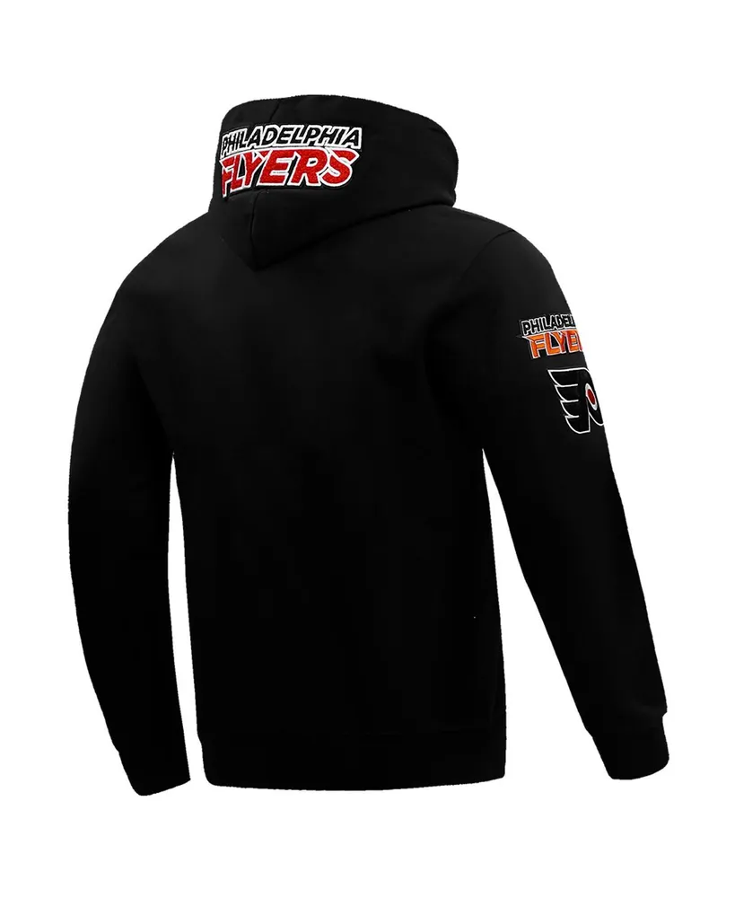 Men's Pro Standard Black Philadelphia Flyers Classic Chenille Full-Zip Hoodie Jacket