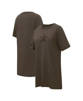 Women's Pro Standard Brown Houston Astros Neutral T-shirt Dress