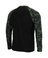 Men's Colosseum Black Kentucky Wildcats Oht Military-Inspired Appreciation Camo Raglan Long Sleeve T-shirt