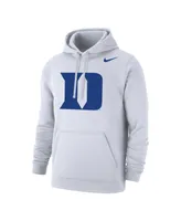 Men's Nike White Duke Blue Devils Logo Club Pullover Hoodie