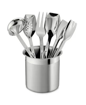 All-Clad Stainless Steel Cook and Serve Kitchen Utensil Crock Set, 6 Piece