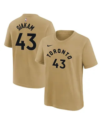 Big Boys Nike Pascal Siakam Gold Toronto Raptors 2023/24 City Edition Name and Number T-shirt